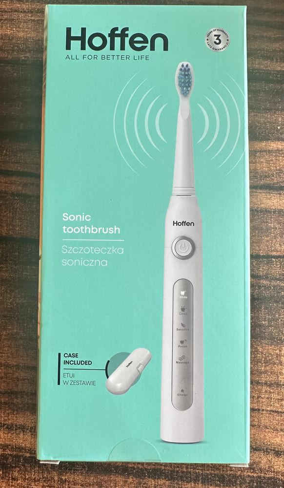 Hoffen Sonic Toothbrush | Szczoteczka soniczna | NOWA, z etui