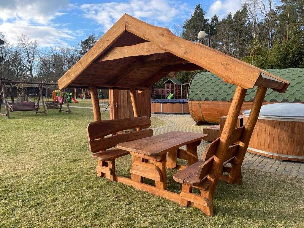 Altana przenośna, zestaw mebli z zadaszeniem.