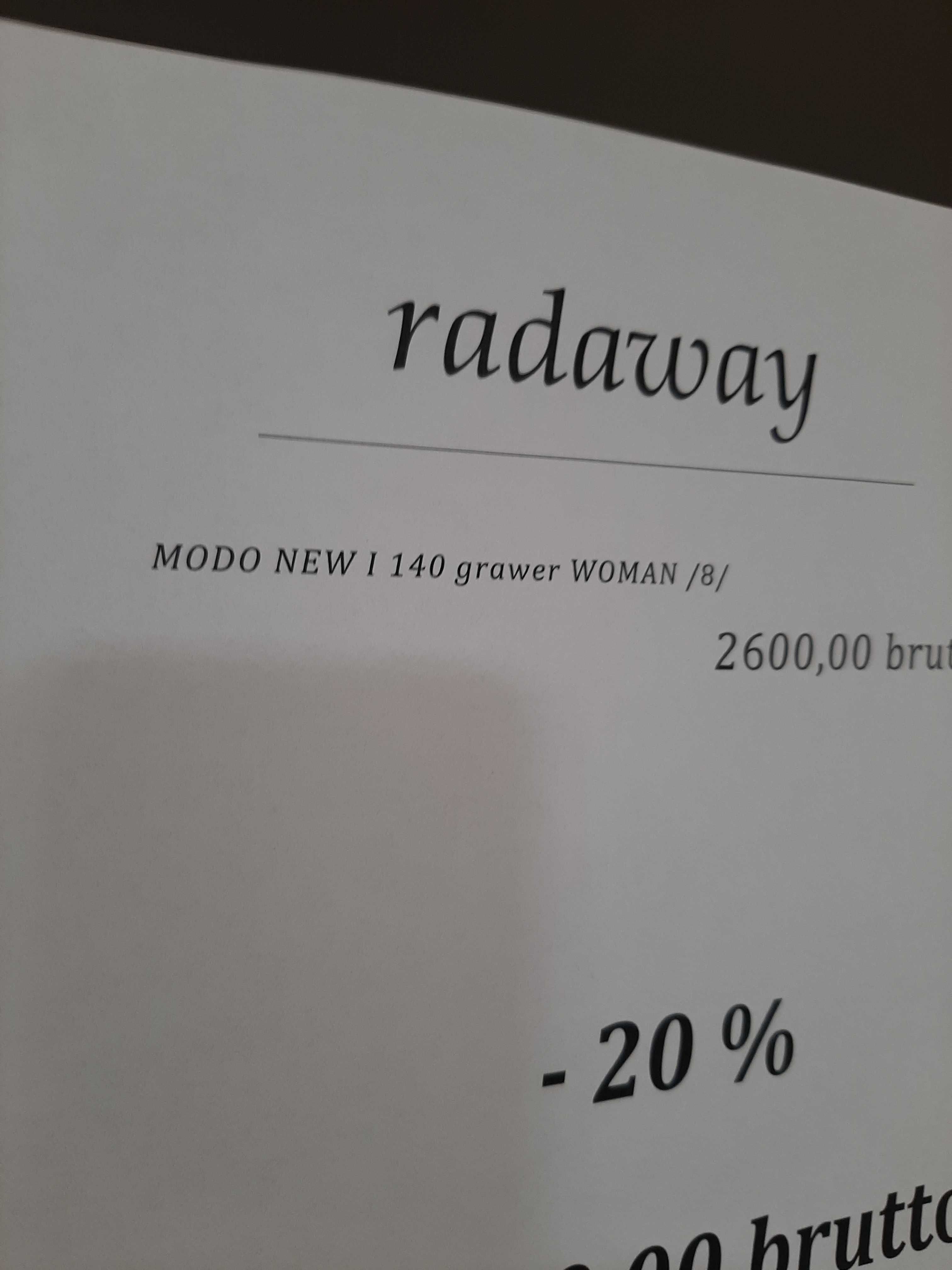 Ścianka Radaway modo new grawer 1,4x2m + wspornik, promocja, okazja