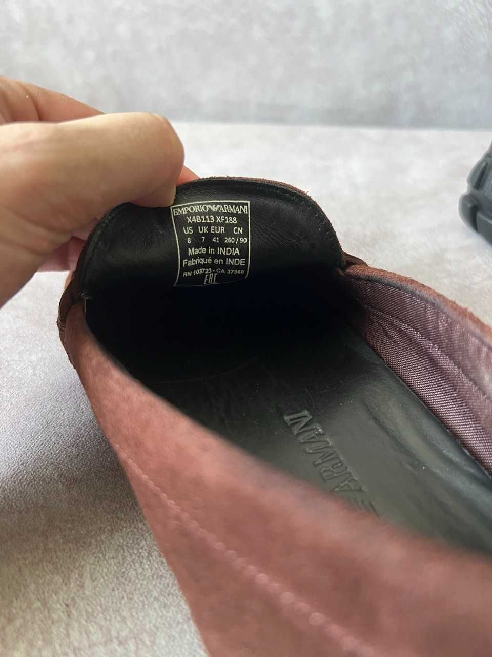 Оригінальні Замшеві Мокасини Giorgio Armani 41р