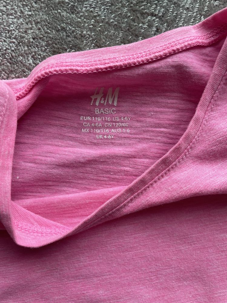 T-shirt H&M dla dziewczynki od 4 do 6 lat rozmiar 110/116