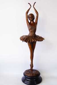 Duża piękna figura z brązu BALETNICA tancerka 84 cm brąz