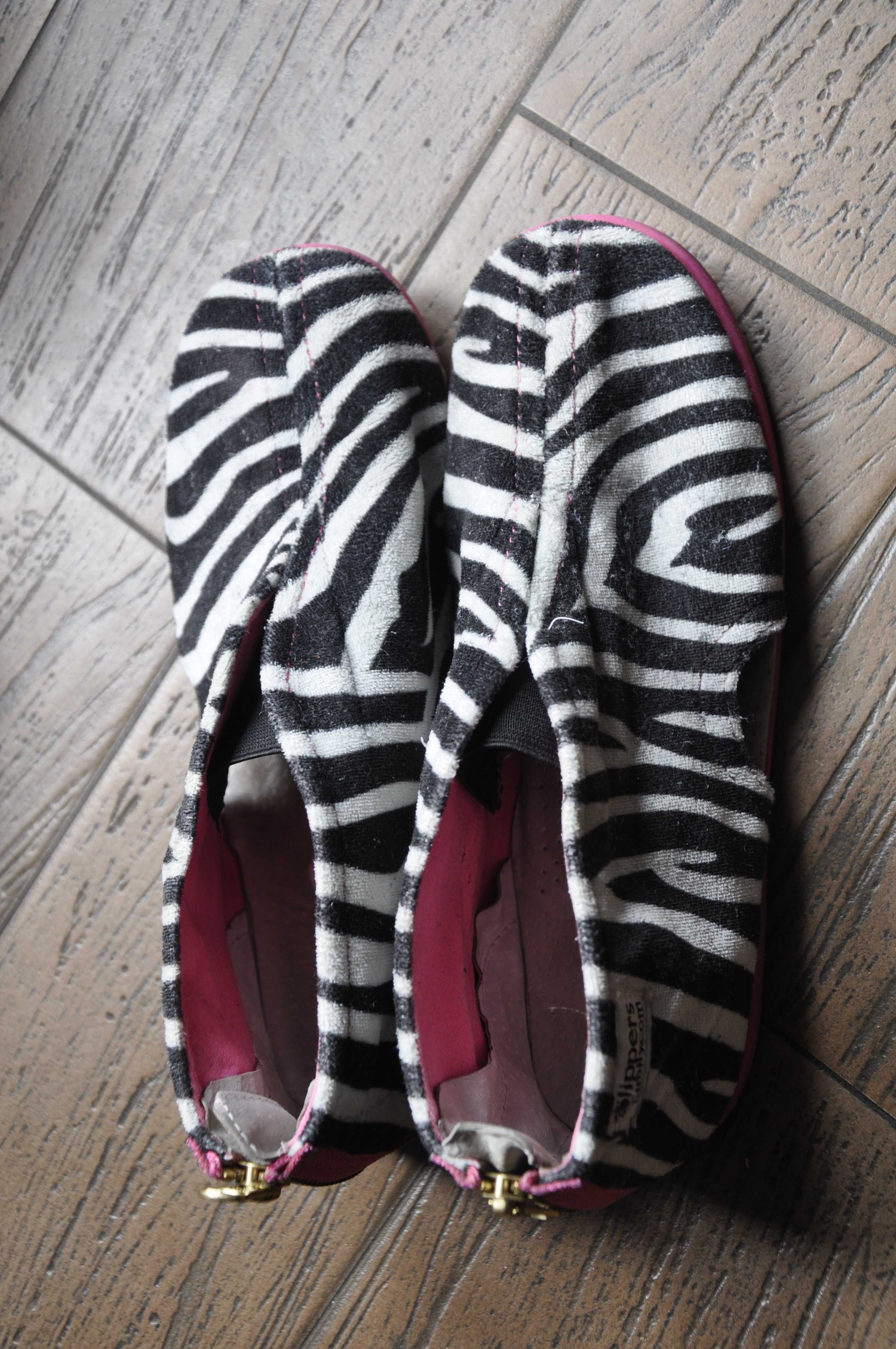 slipers r.35/36 zebra