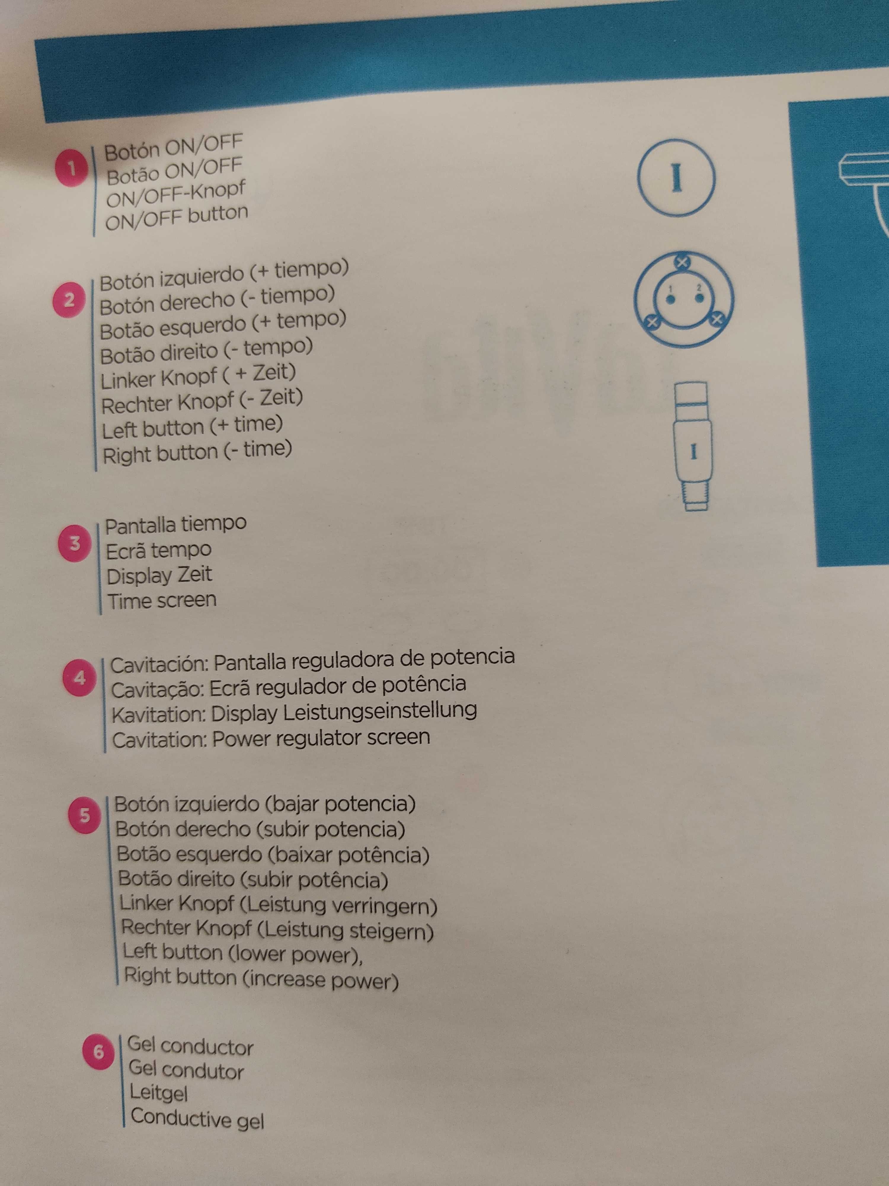 Máquina de cavitação - uso doméstico