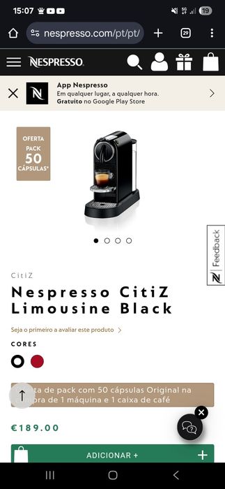 Nespresso CitiZ nova nunca usada
