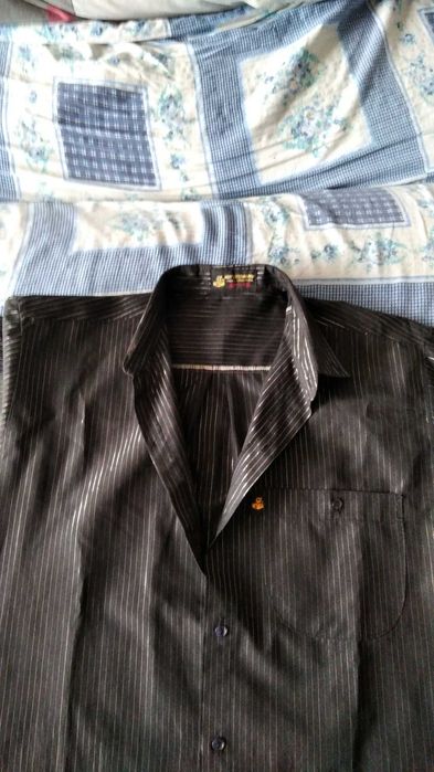 Рубашка мужская 50 размер новая чёрная