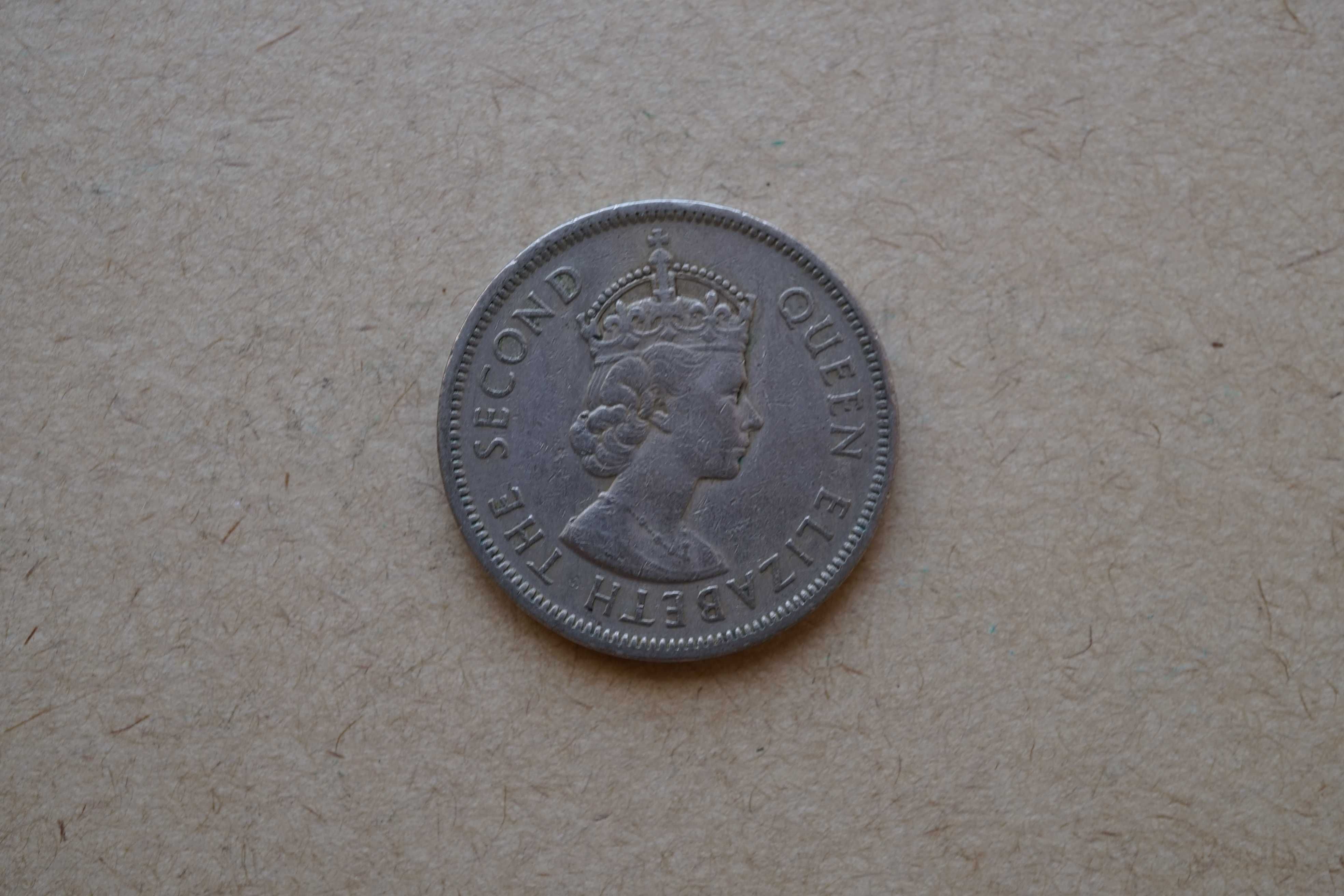 Moeda de 1 dólar - Hong Kong - 1 dólar - Rainha Elizabeth II - 1960