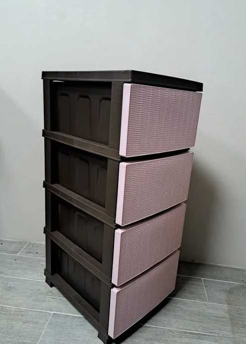 Комод пластиковий R-Plastic Ротанг 4 ящики