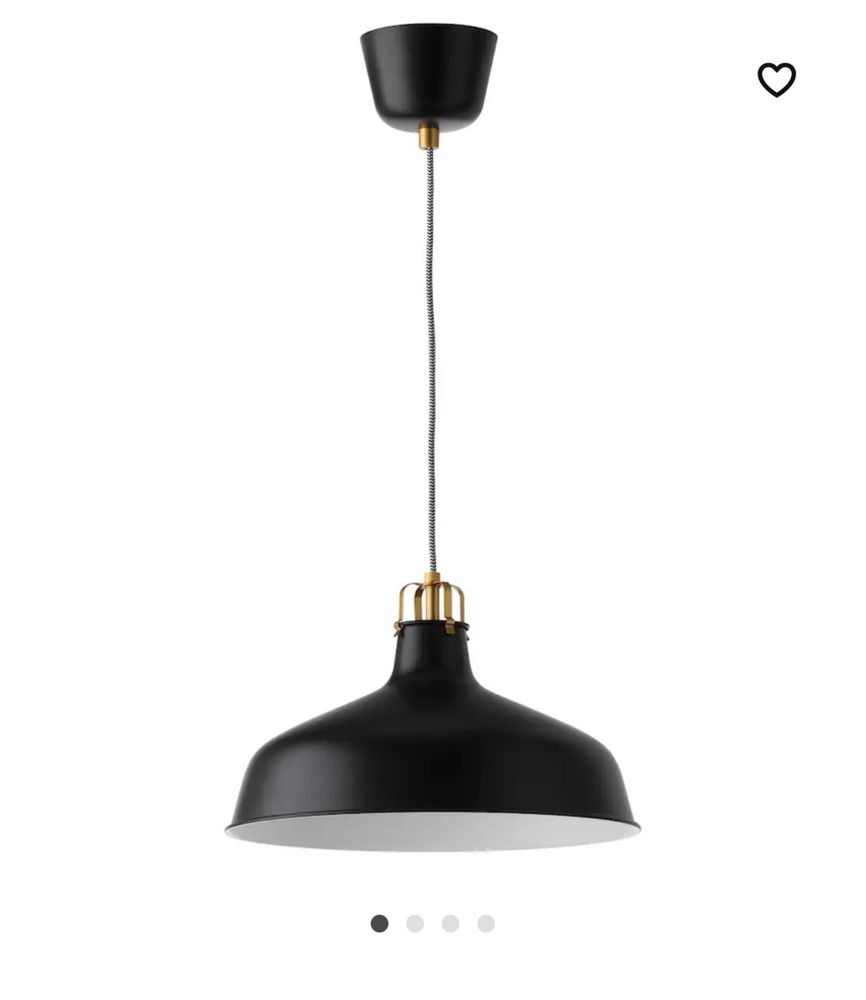 Candeeiro de teto preto  - Ranarp