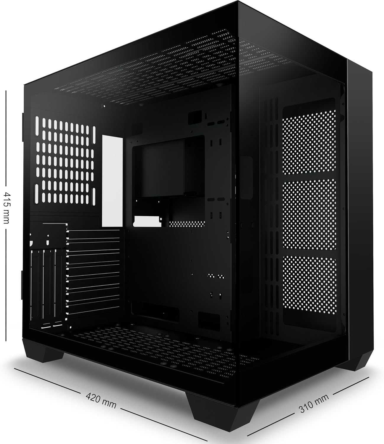 корпус пк AMANSON H03 Black із загартованого скла (without ARGB Fan)