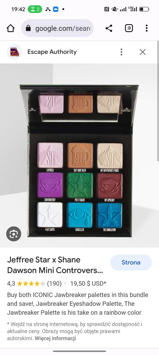 Jeffree Star paletka cieni  Mini Controversy