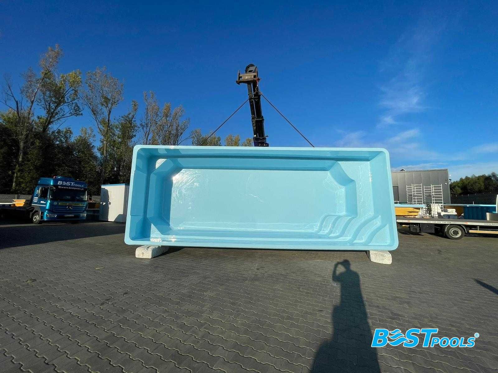 Nowy model MADERA 8.2x3.2x1.55m poliestrowy basen od producenta