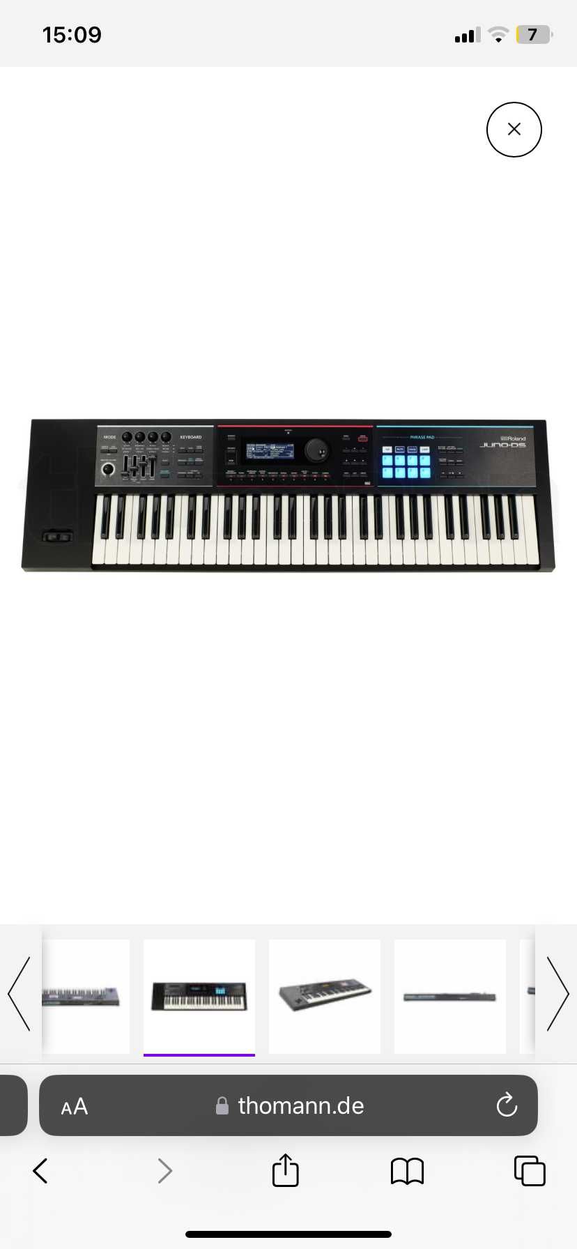 Roland Juno-DS61 та фірмовий кейс на колесах