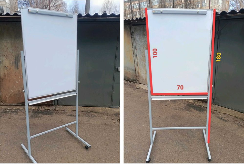 Флипчарт маркерный с колёсами / Доска для рисования магнитная