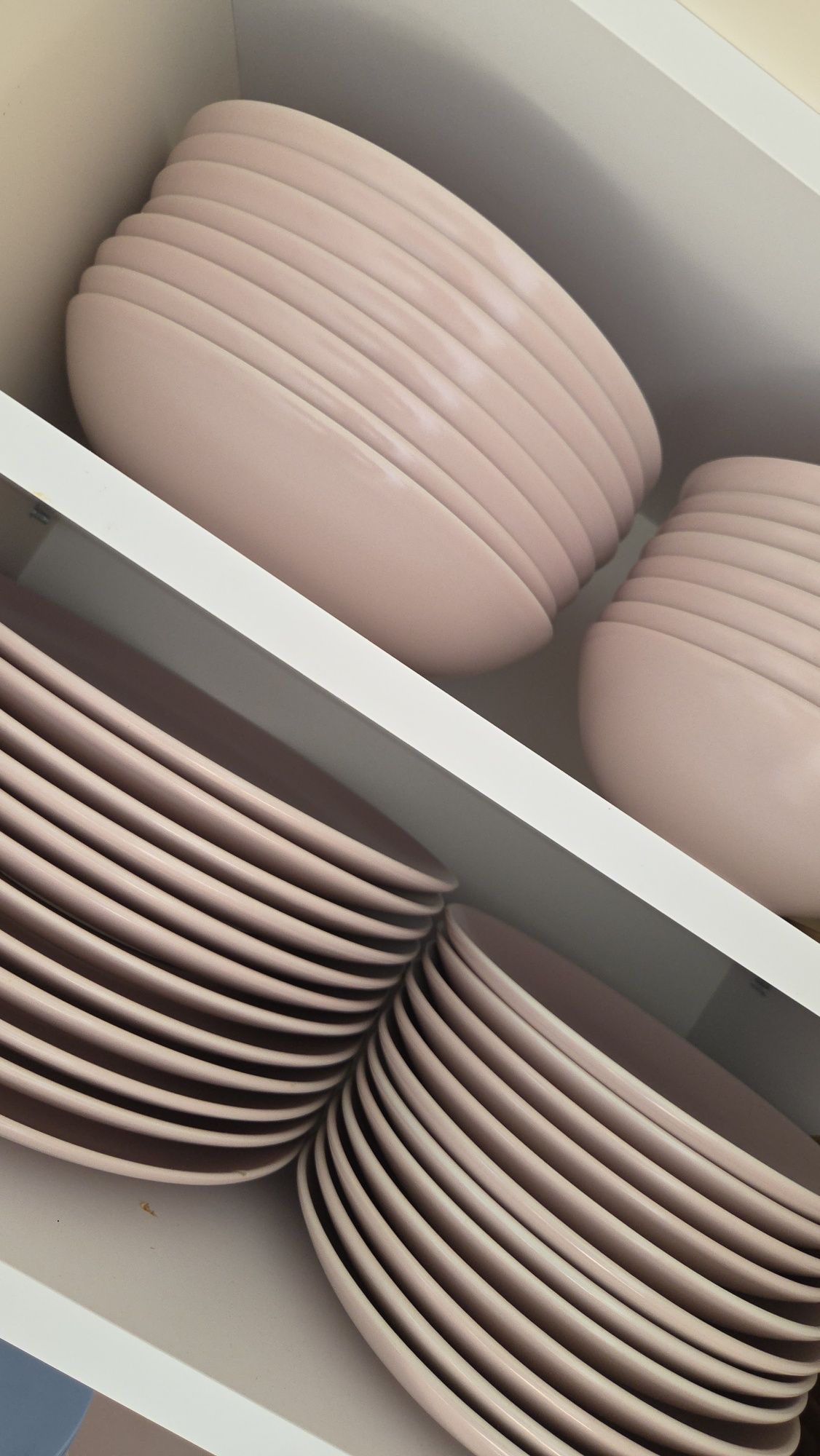 Ikea Fargklar serwis 44 el jasny różowy mat