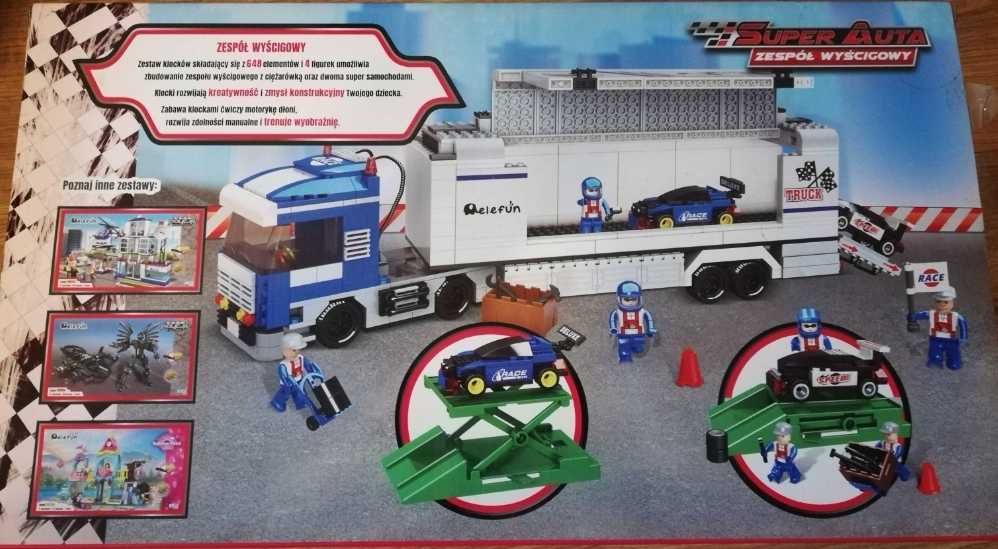 Klocki jak lego nowe, duze 648 elem