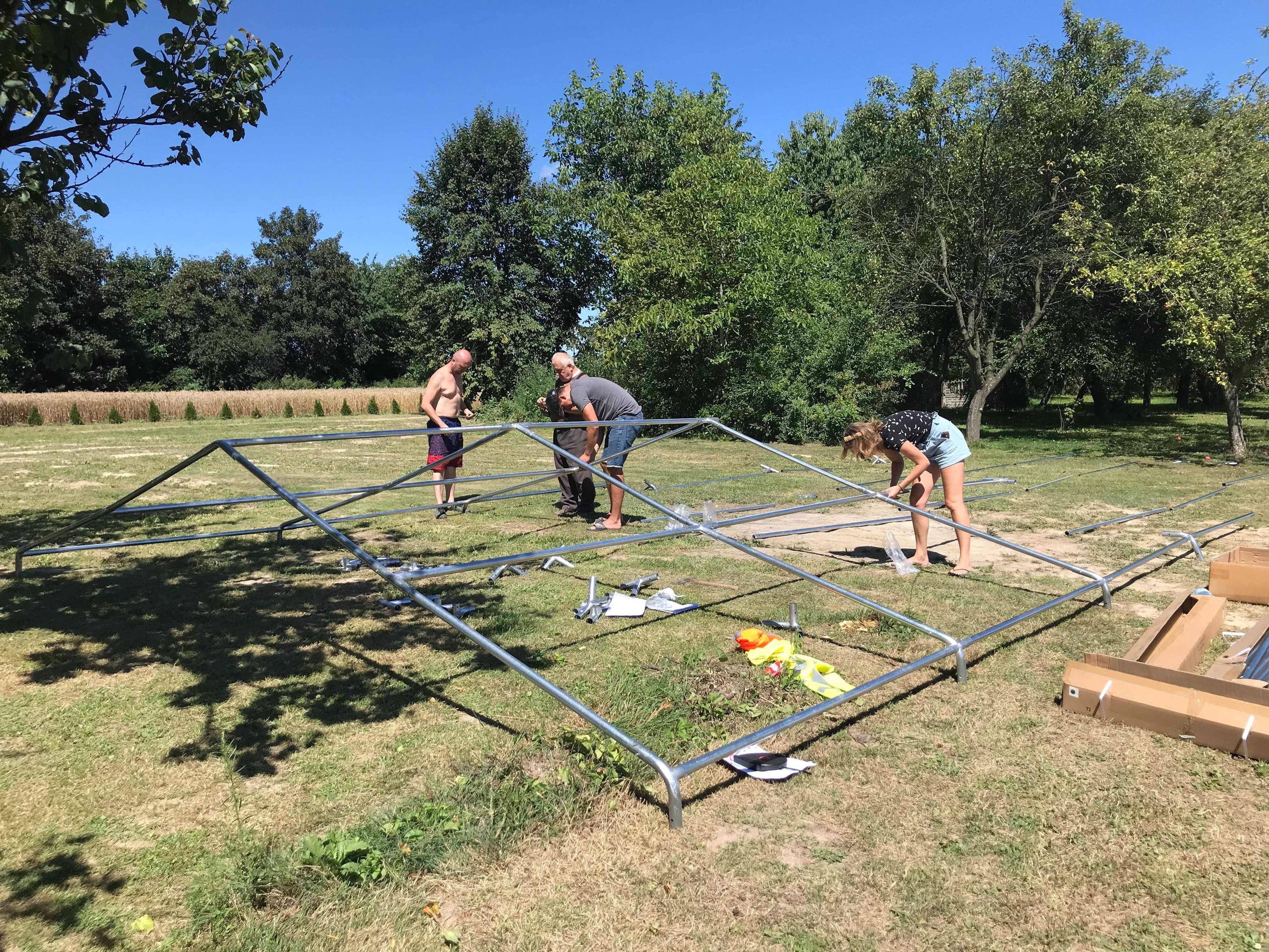 Namiot 6x12m magazynowo-garażowy