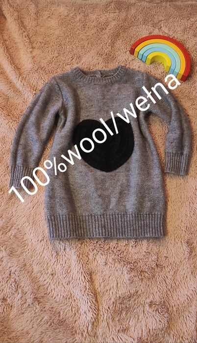 Wełniana tunika Nümph. Rozmiar 104