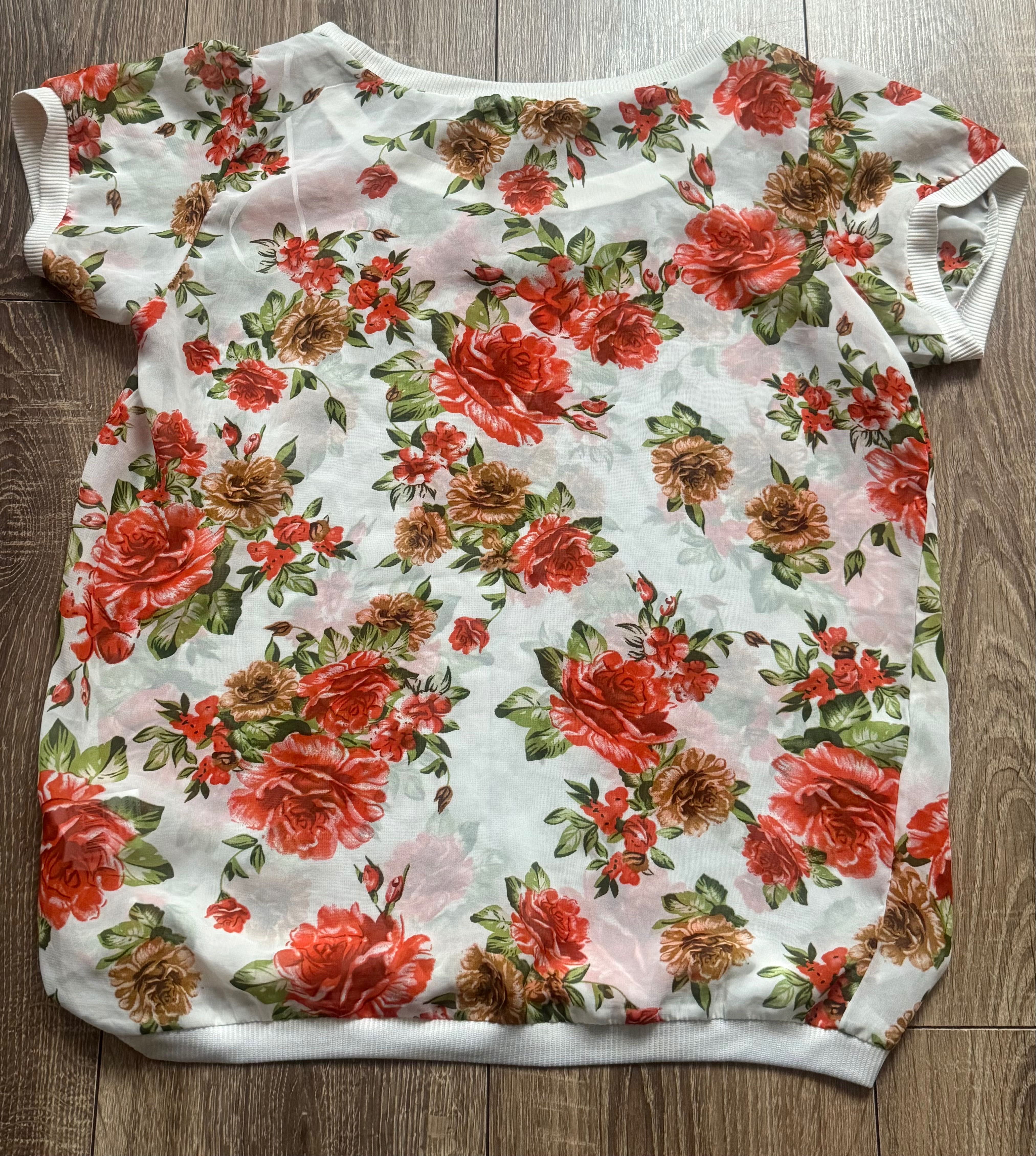 Terranova bluzka w kwiaty – etno, boho, Polish style, rozmiar M