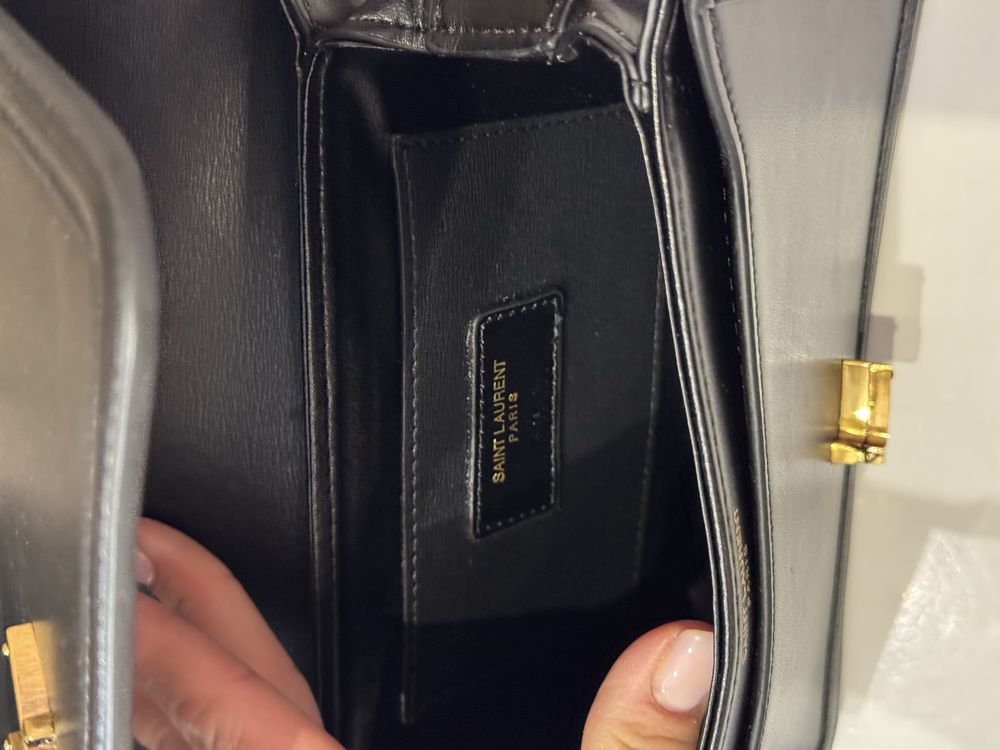 Сумка Yves Saint Laurent solferino ysl шкірa чорна класична прямокутна