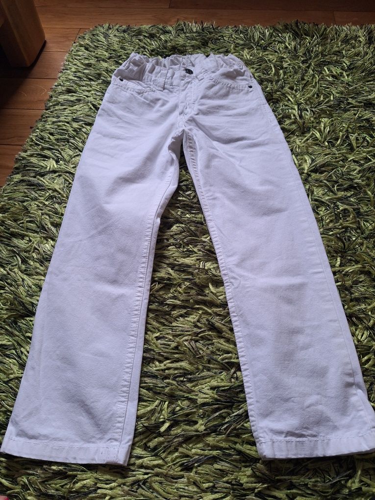 Spodnie dla chłopca H&M 116 rozmiar białe