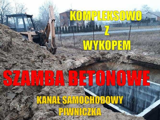 Szambo 5m3 Betonowe Zbiornik Piwniczka Kompleksowo z wykopem