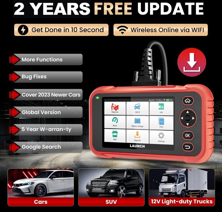 Máquina de diagnóstico Launch CRP123E PLUS SELADO