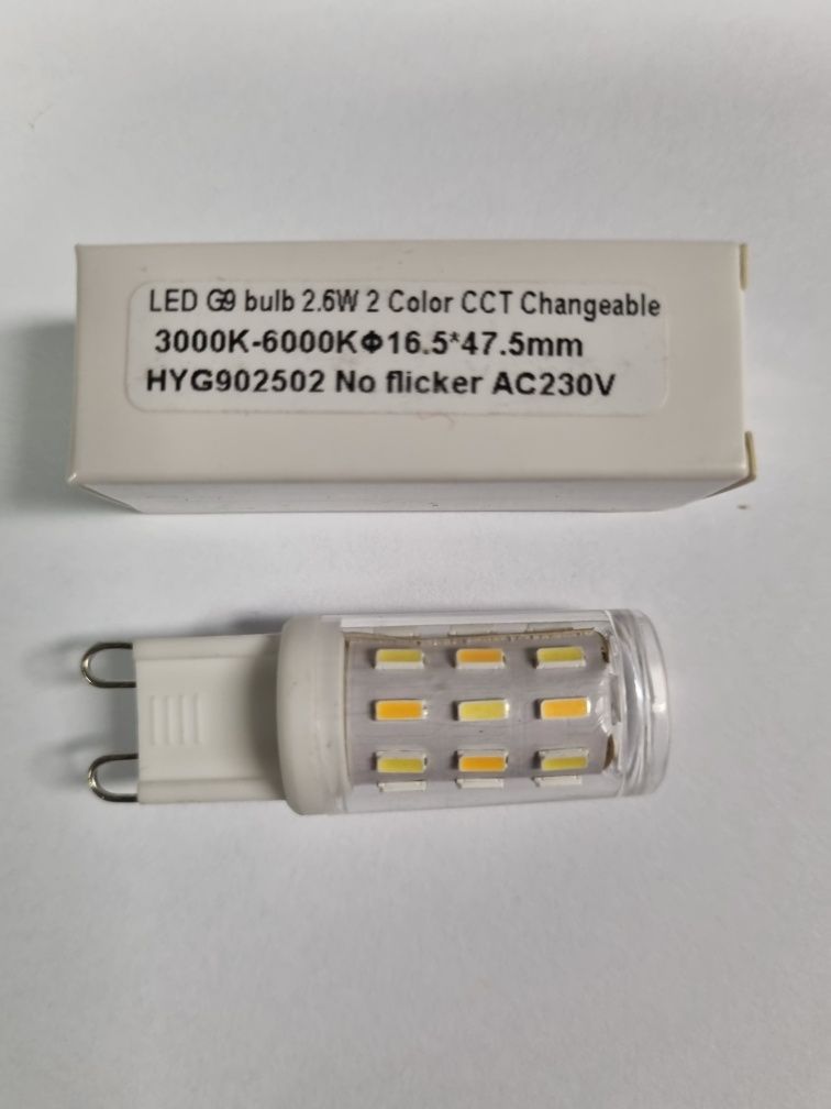 Żarówka LED  G9  2.6W Zestaw 5 sztuk  (Dwa Kolory)