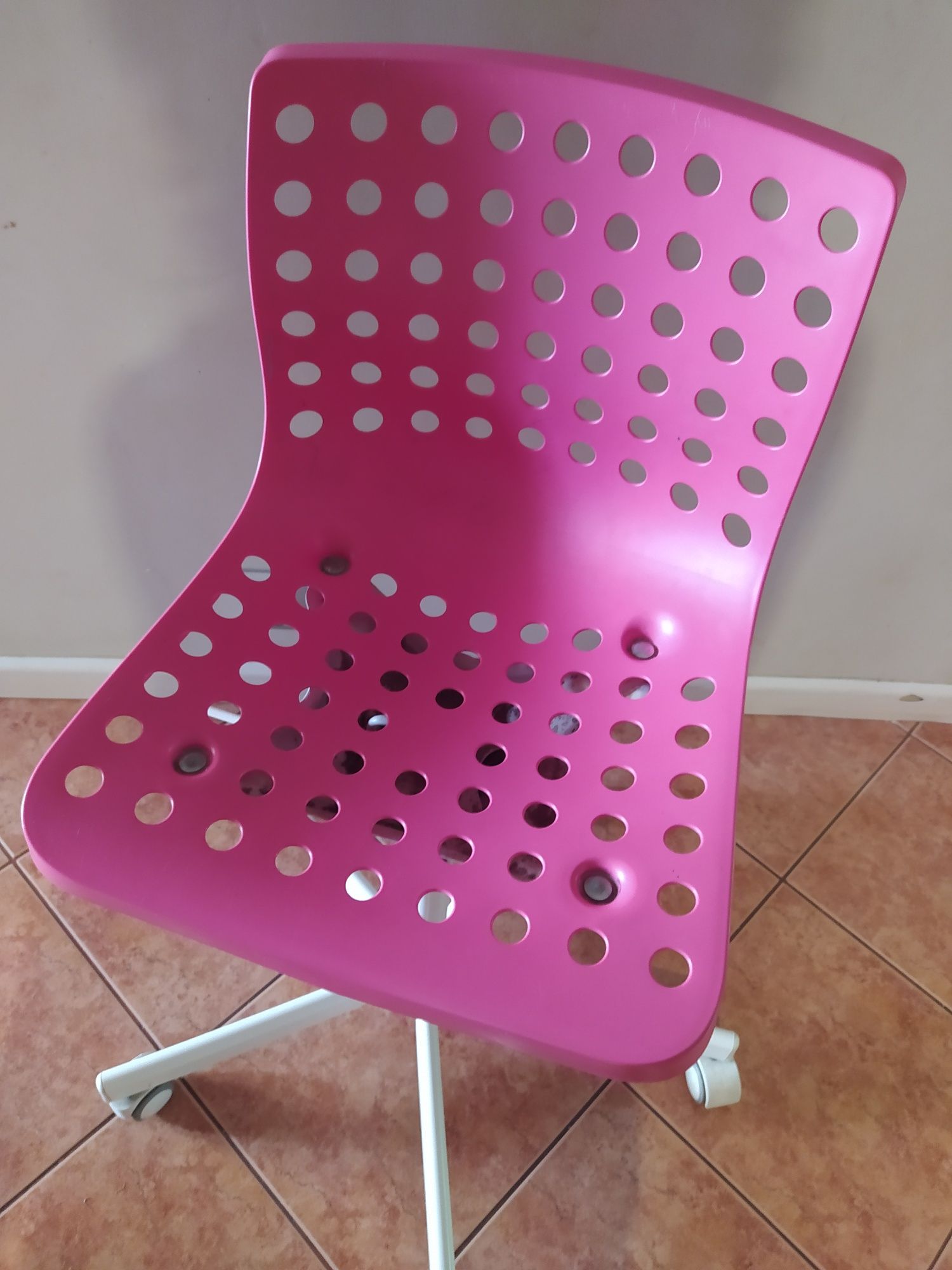 Krzesło obrotowe Ikea Skalberg Sporren różowe