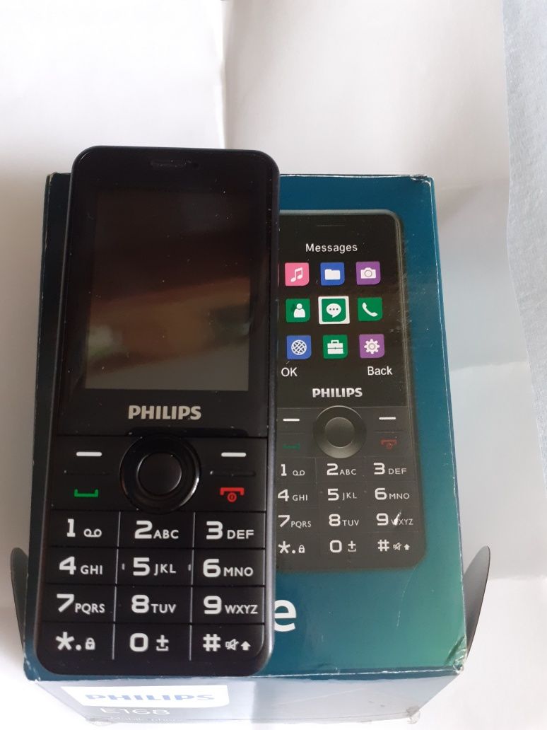 Philips E168 telefon klawiszowy klasyczny do pracy, dla seniora