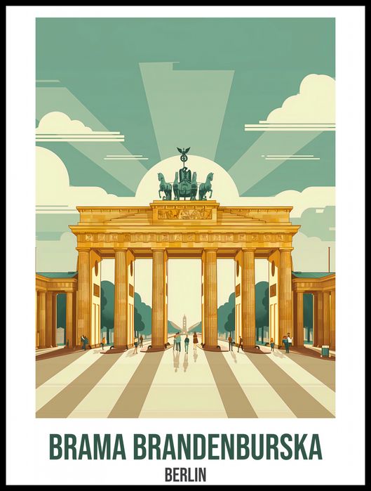 Plakat 60x80cm Brama Brandenburska