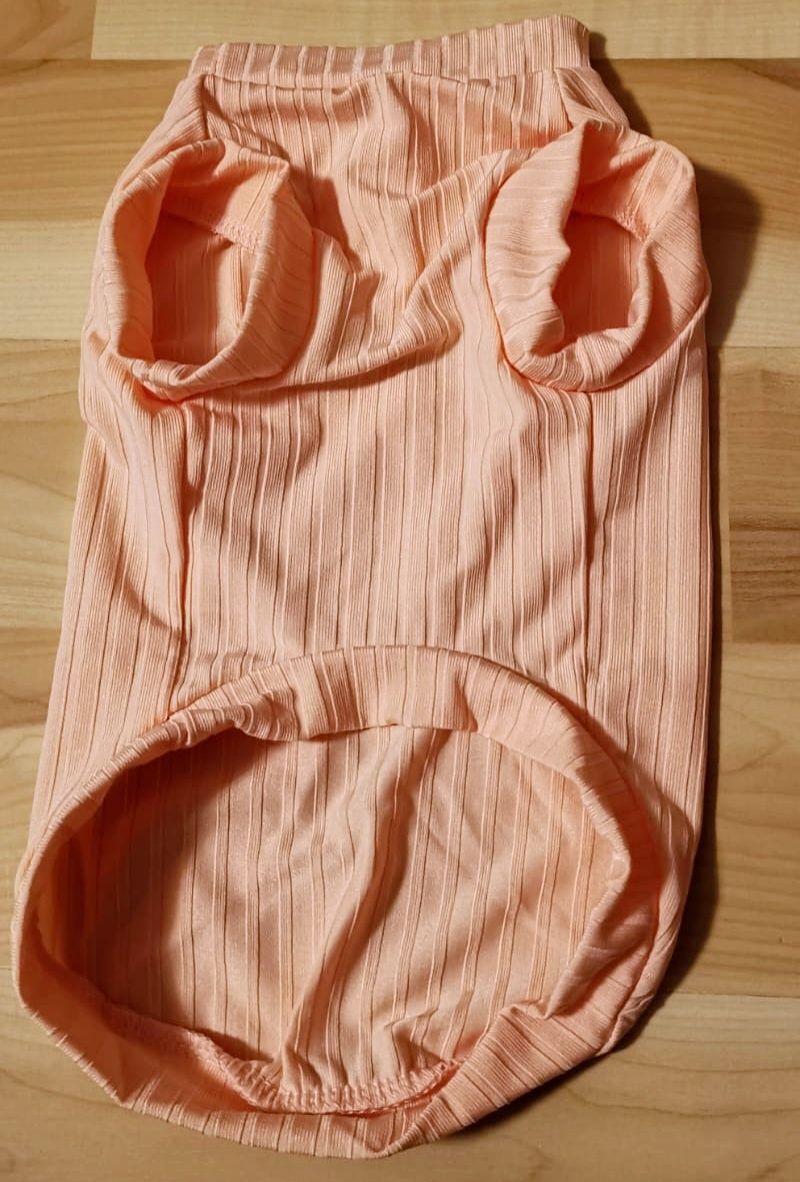 Nowe pomarańczowo-różowe wiosenne ubranko dla pieska, rozm L