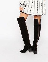 Замшеві ботфорти 37 розмір.