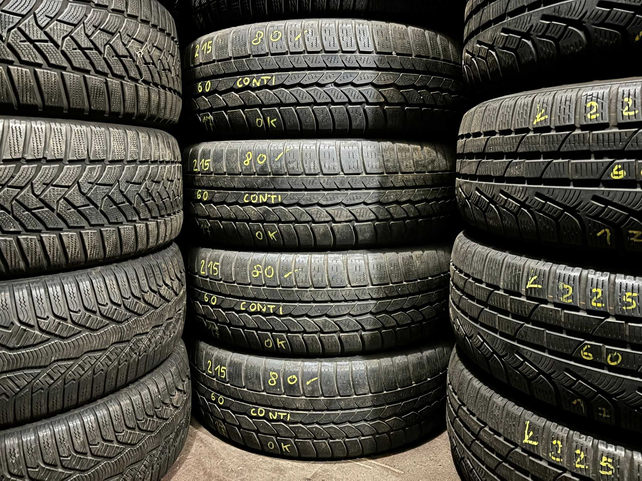 4X Opony Zimowe 215/60R17 CONTINENTAL WINTER CONTACT 5.3MM Spr. Całe!