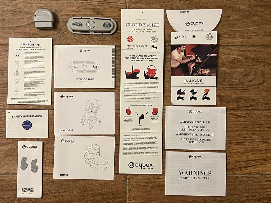 Trio Carrinho Cybex Balios S + Ovo Cloud Z + 2 alcofas + Safe Sensor