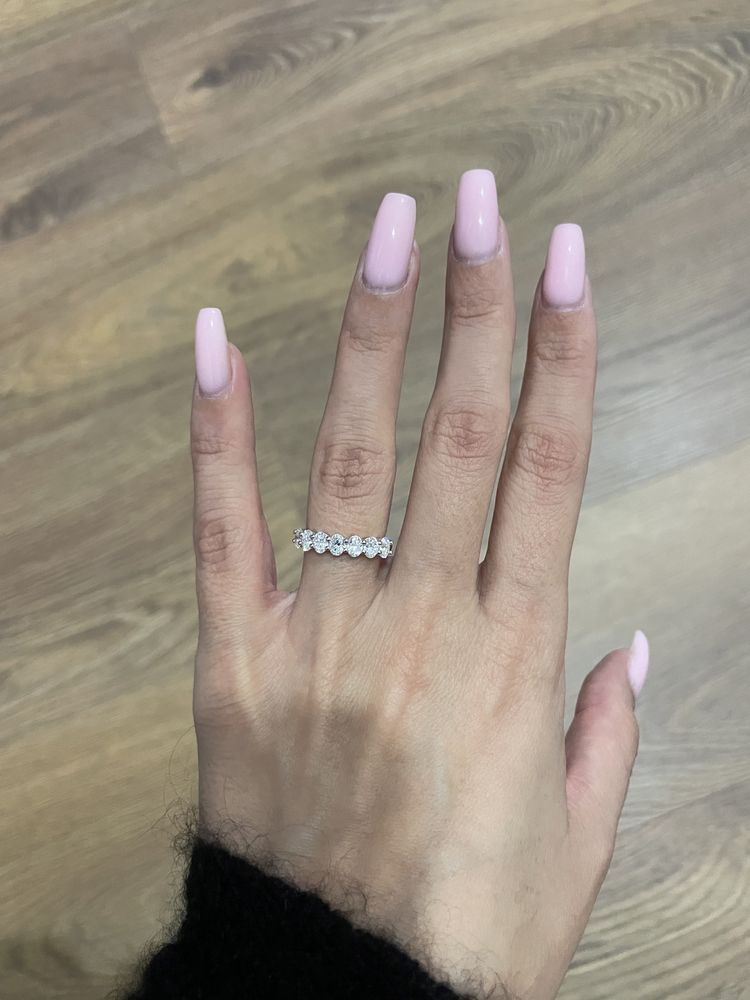 Кольцо , полудорожка с муассанитами 1.80ct серебро 925