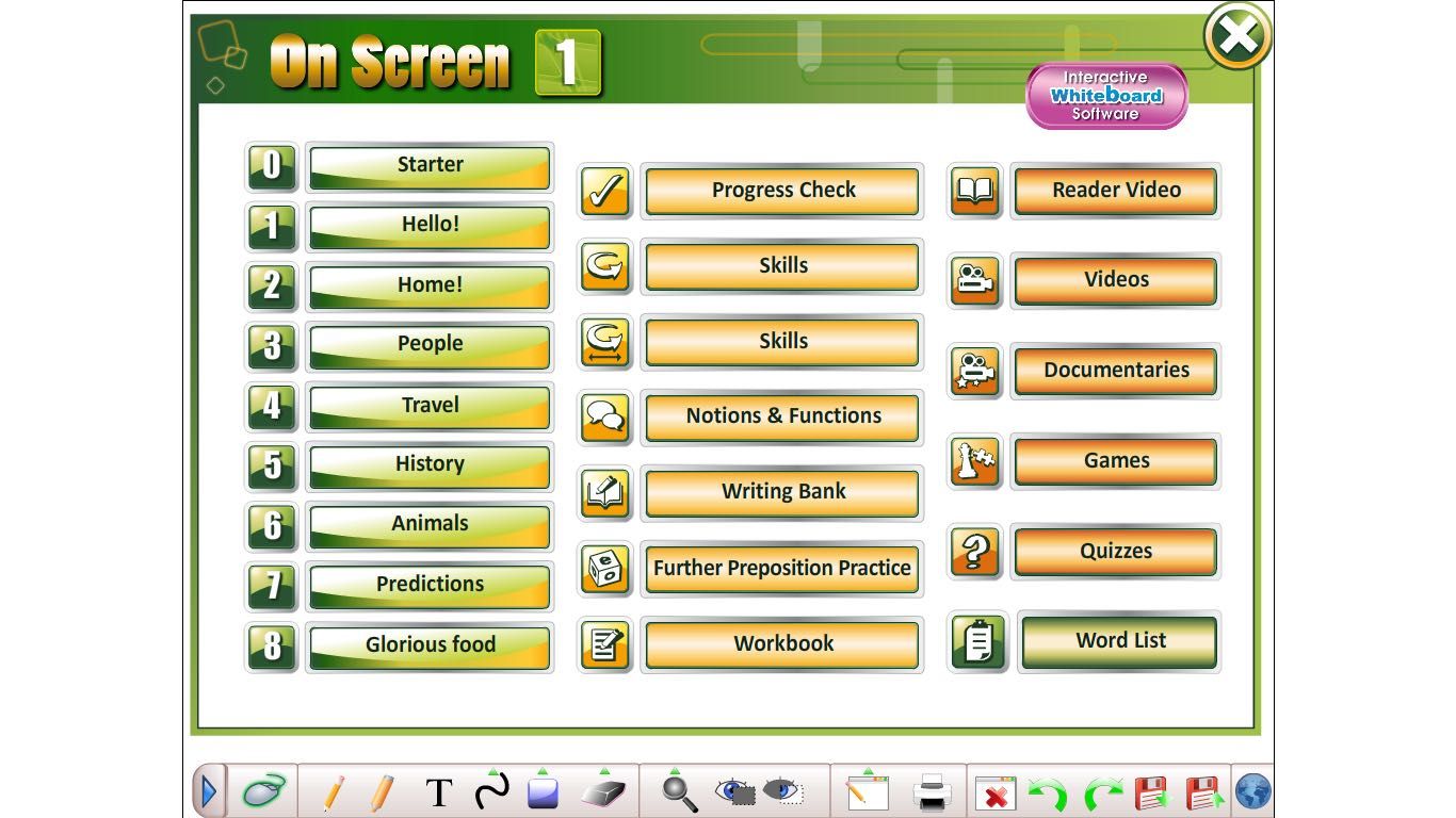 On Screen 1, 2, 3, B2+, C1, B1 , B1+ ,B2 ( IWB ) Інтерактивна програма