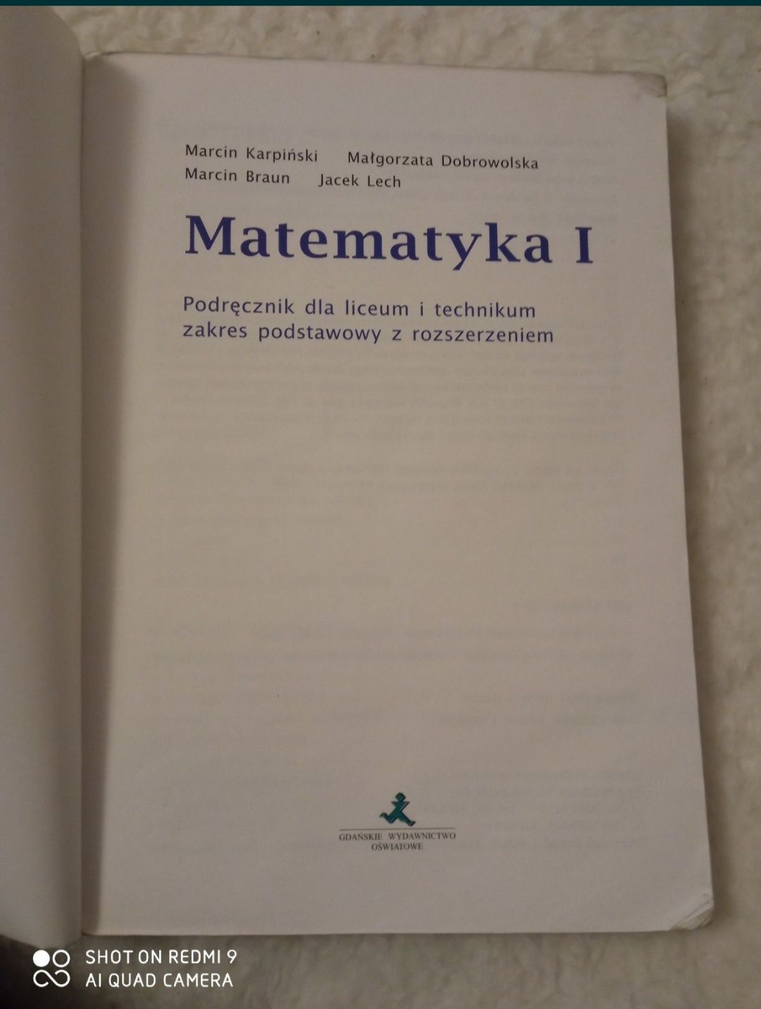 Matematyka 1. Podręcznik LO i Technikum.