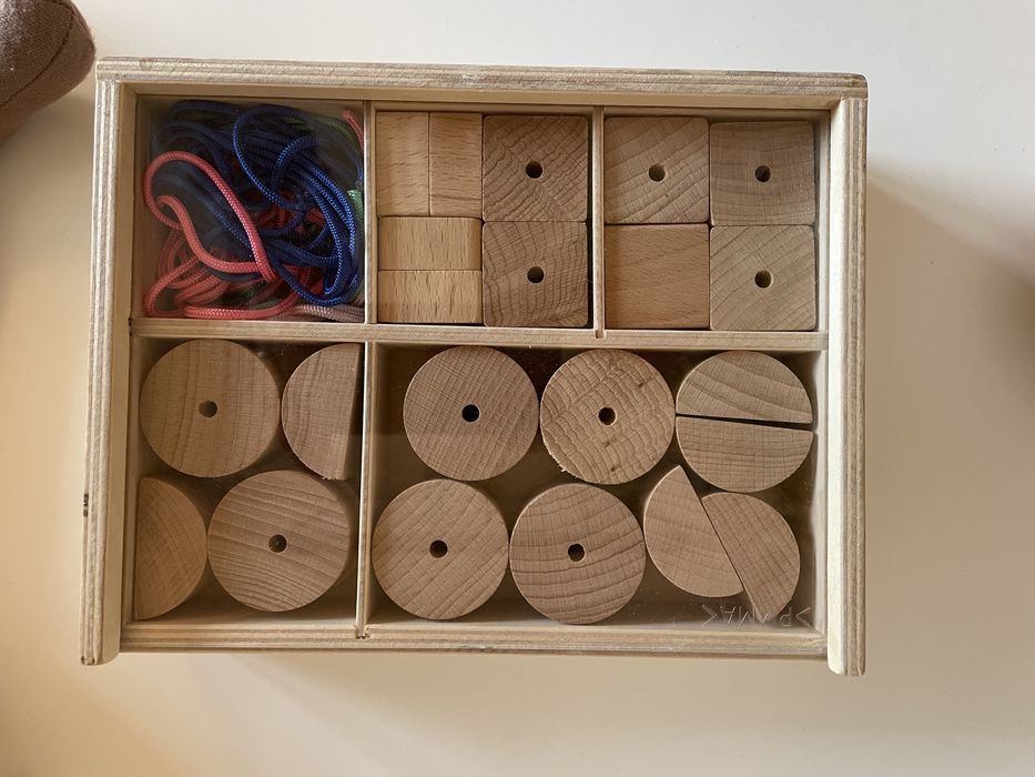 Ikea Lustigt kreatywne drewniane klocki- koraliki montessori