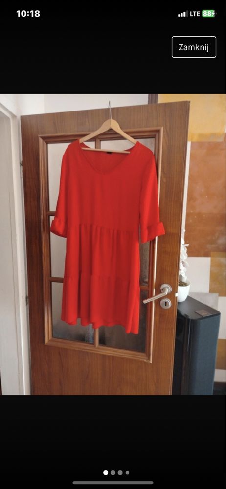 Sukienka elegancka czerwona