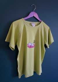 Piżama M38 L 40 t-shirt bluzka koszulka nocna Snoopy zielona limonkowa