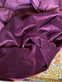 Ткань велюр фиолетового цвета