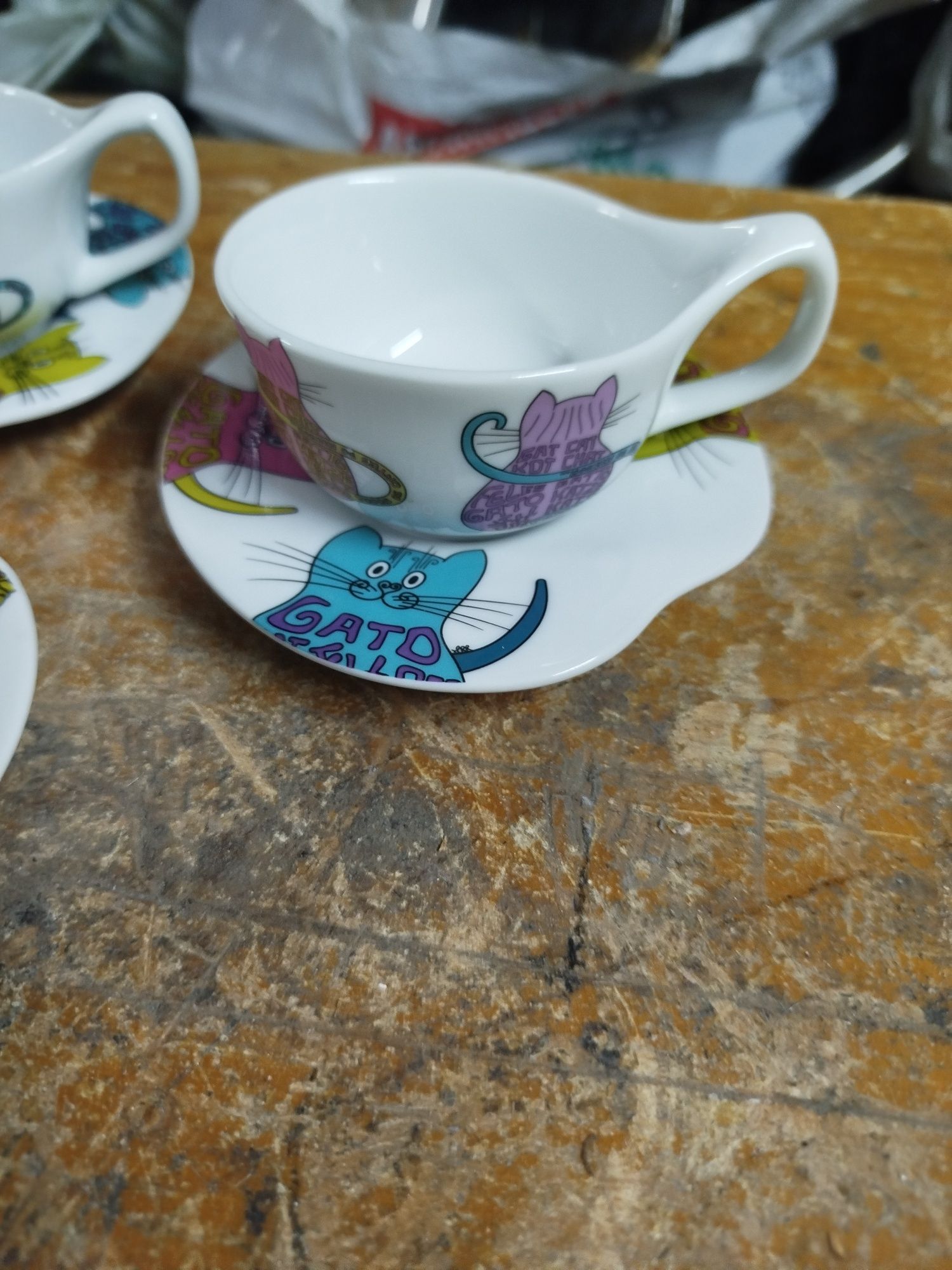 Conjunto de chávenas Gato Preto