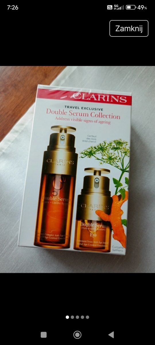 Clarins double serum do twarzy 50 ml.  Do 2028