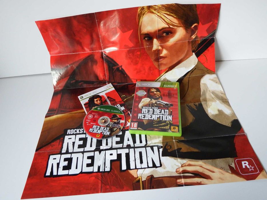 XBOX 360 Red Dead Redemption ! kompletna MAPKA / Plakat ! 100% sprawna