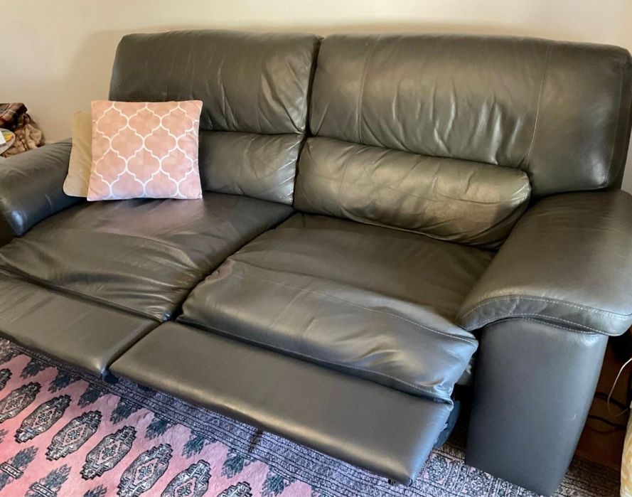 Sofas de pele com descanso automatico