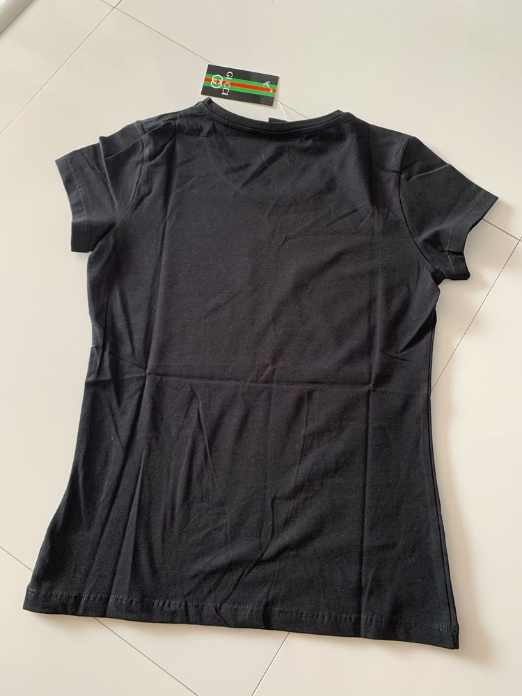 T-shirt gucci. Czarna bluzka