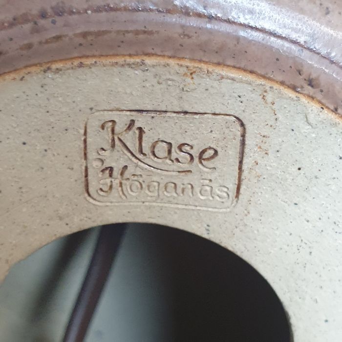 Klase Höganäs, Table Lamp, Glazed Stoneware, Sweden, 1950s