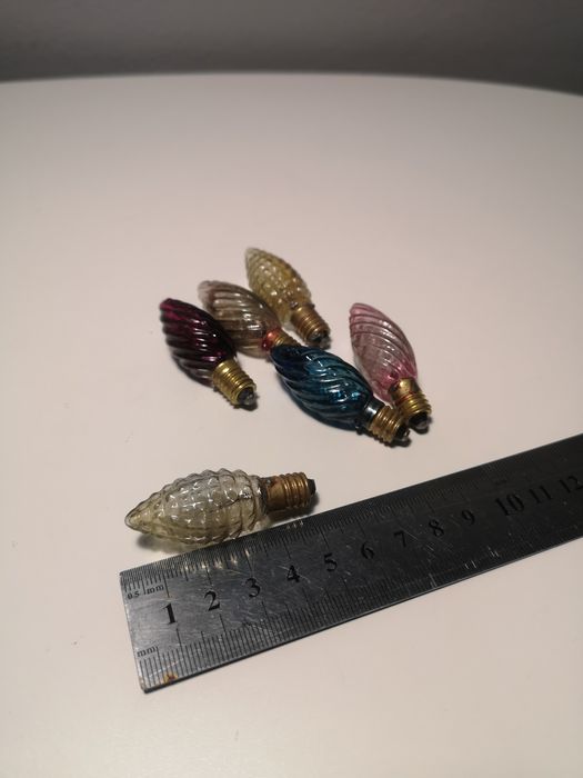 Zapasowe żarówki kształtki do lampek choinkowych PRL lata 80