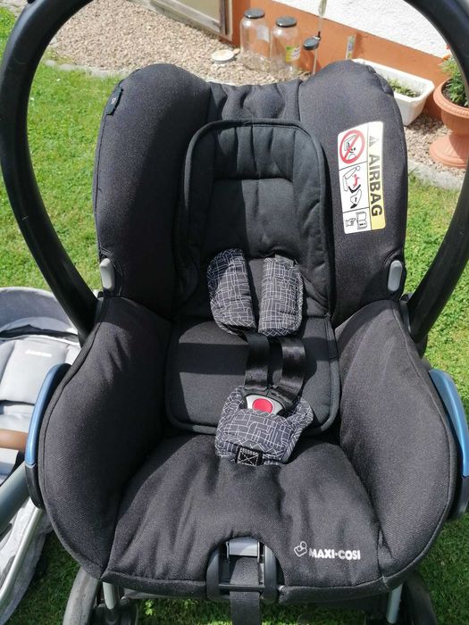 Wózek Maxi Cosi 3w1, składany, głęboki, spacerowy, fotelik, nosidełko.